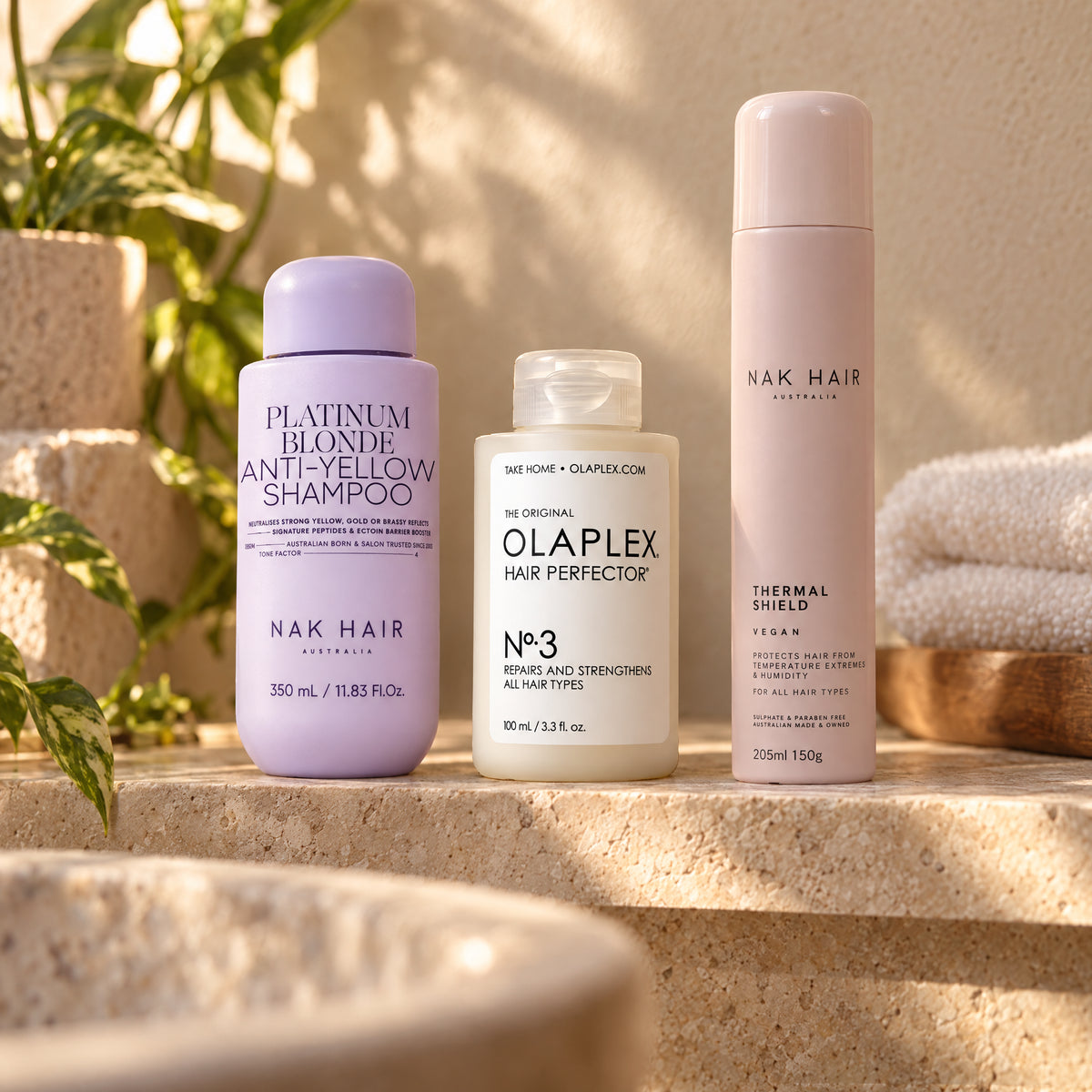 Blonde Rescue Kit (toner + bond + heat protect)