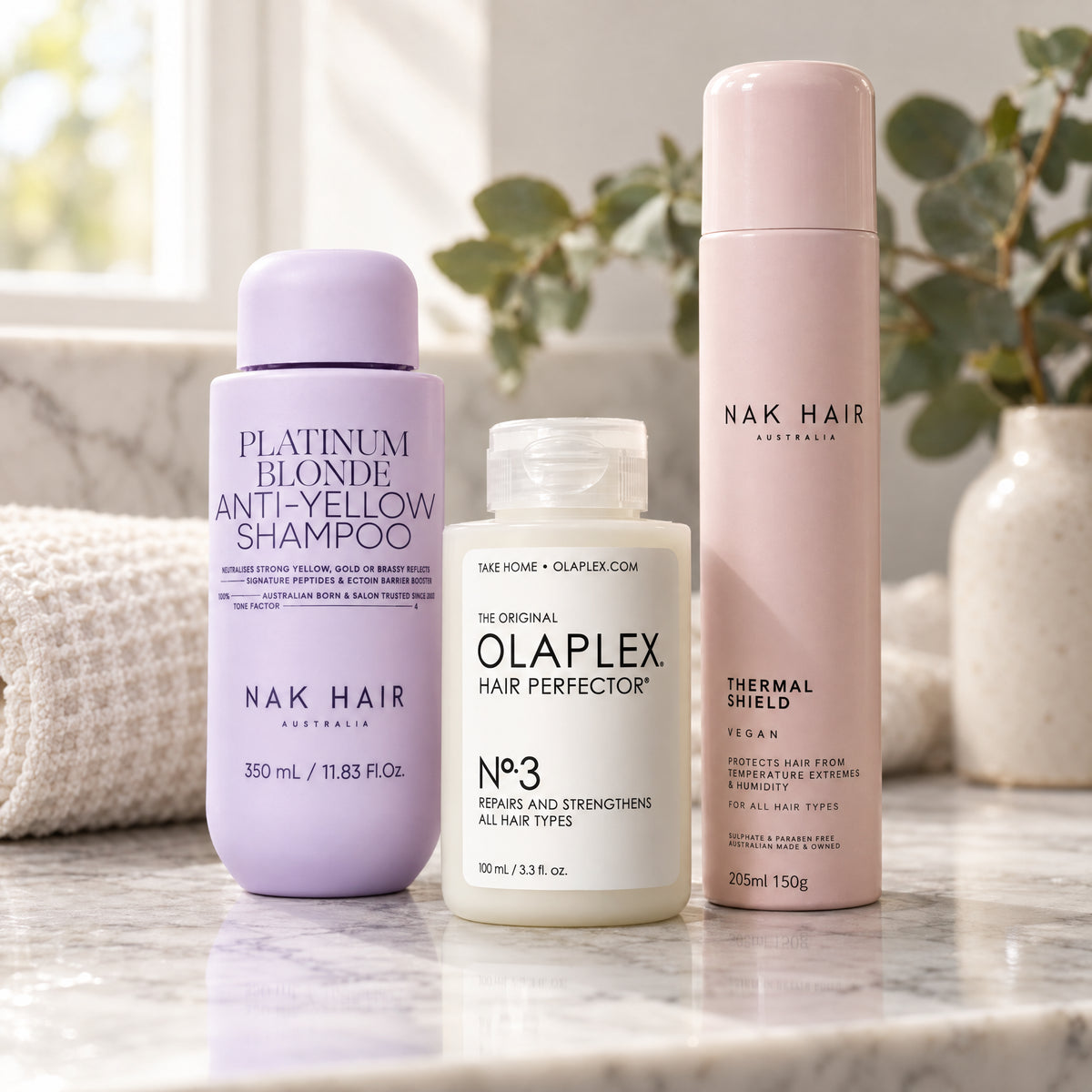 Blonde Rescue Kit (toner + bond + heat protect)