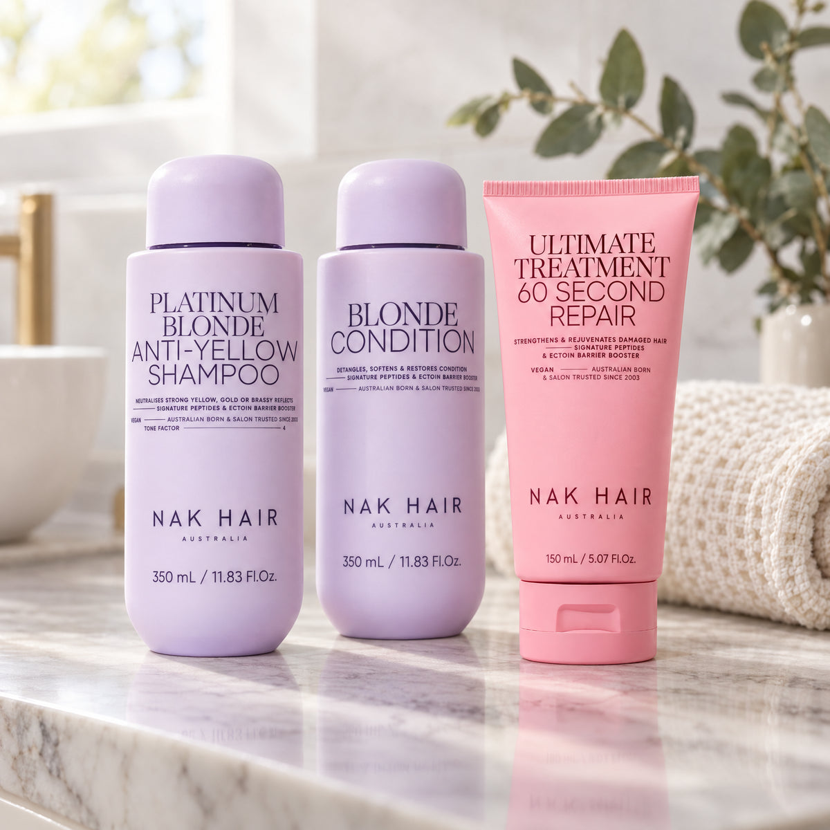 NAK Platinum Blonde Toning Trio