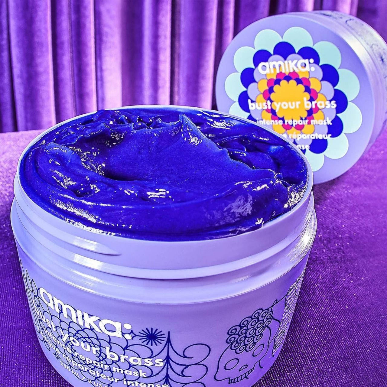 Amika Bust Your Brass Cool Blonde Repair Intense Hair Mask 250ml - Image 3