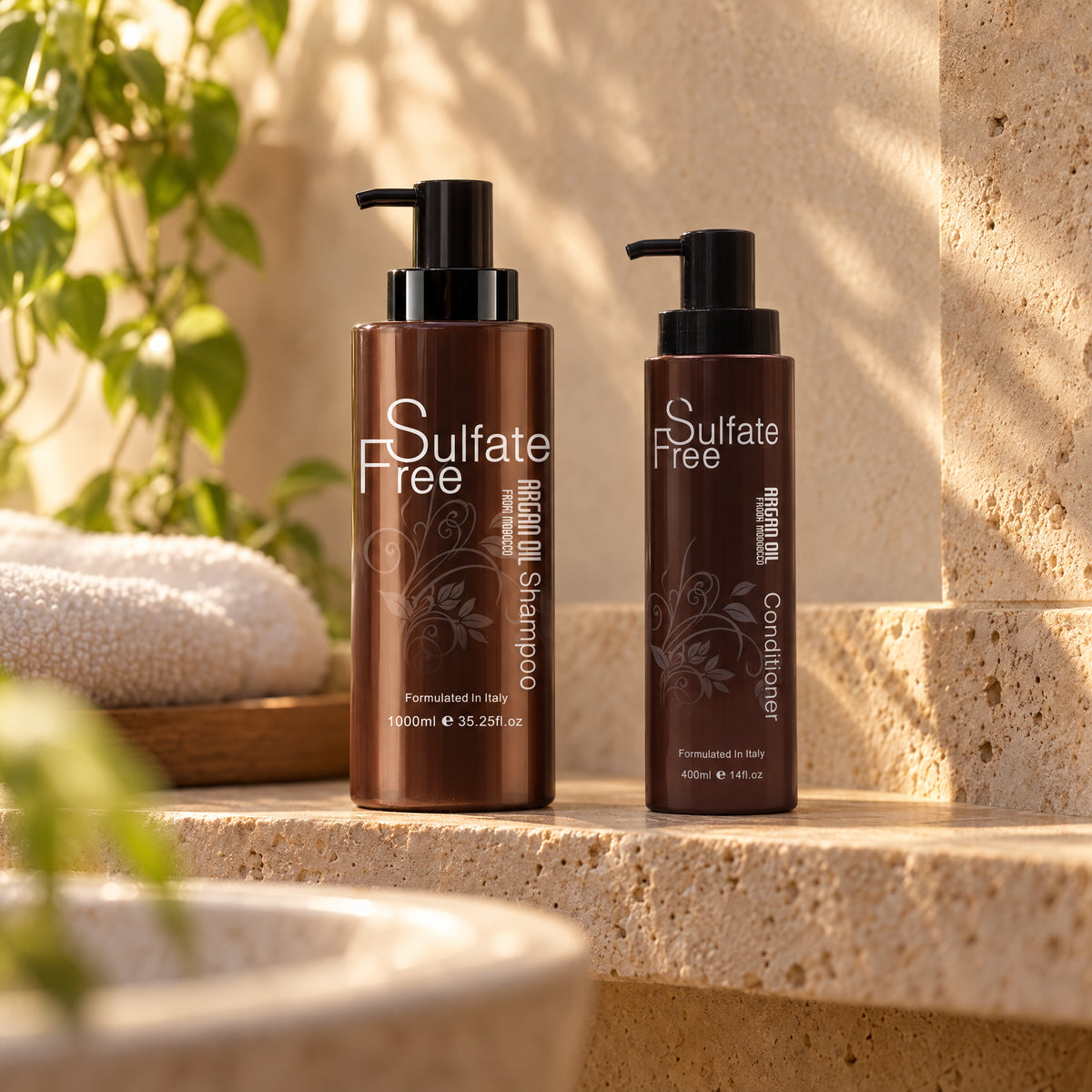 Nuspa Argan Sulfate-Free 1L Duo