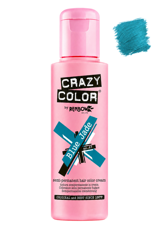 Crazy Colour Blue Jade semi-permanent hair colour, 100ml