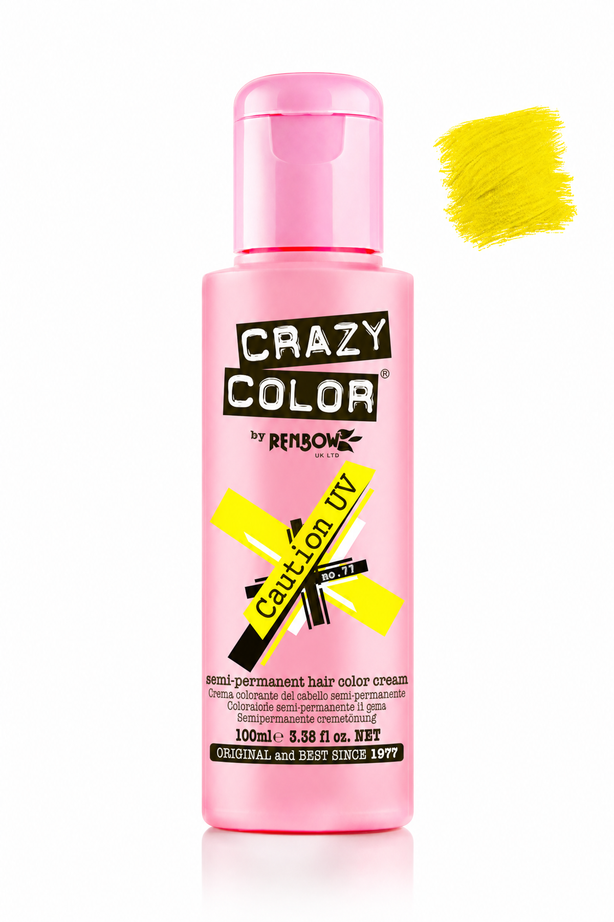 Crazy Colour Caution UV semi-permanent hair colour, 100ml