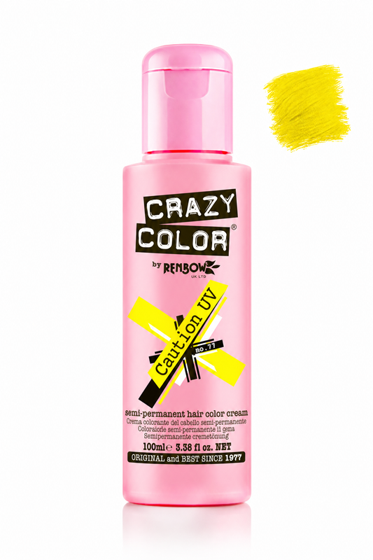 Crazy Colour Caution UV semi-permanent hair colour, 100ml