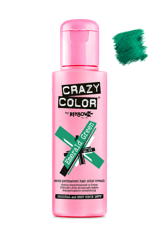 Crazy Colour Emerald Green semi-permanent hair colour, 100ml