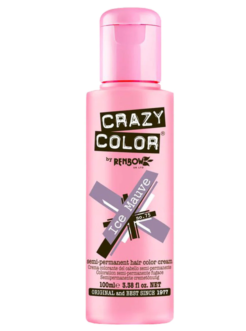 Crazy Color Ice Mauve semi-permanent hair colour, 100ml