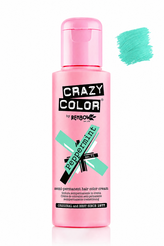 Crazy Colour Peppermint semi-permanent hair colour, 100ml