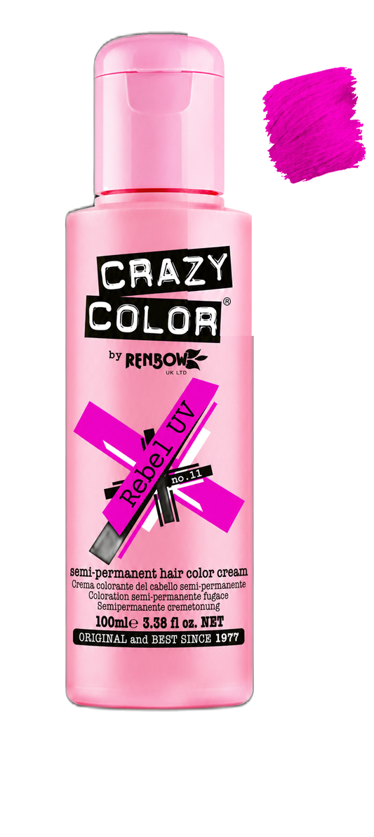 Crazy Colour Rebel UV semi-permanent hair colour, 100ml
