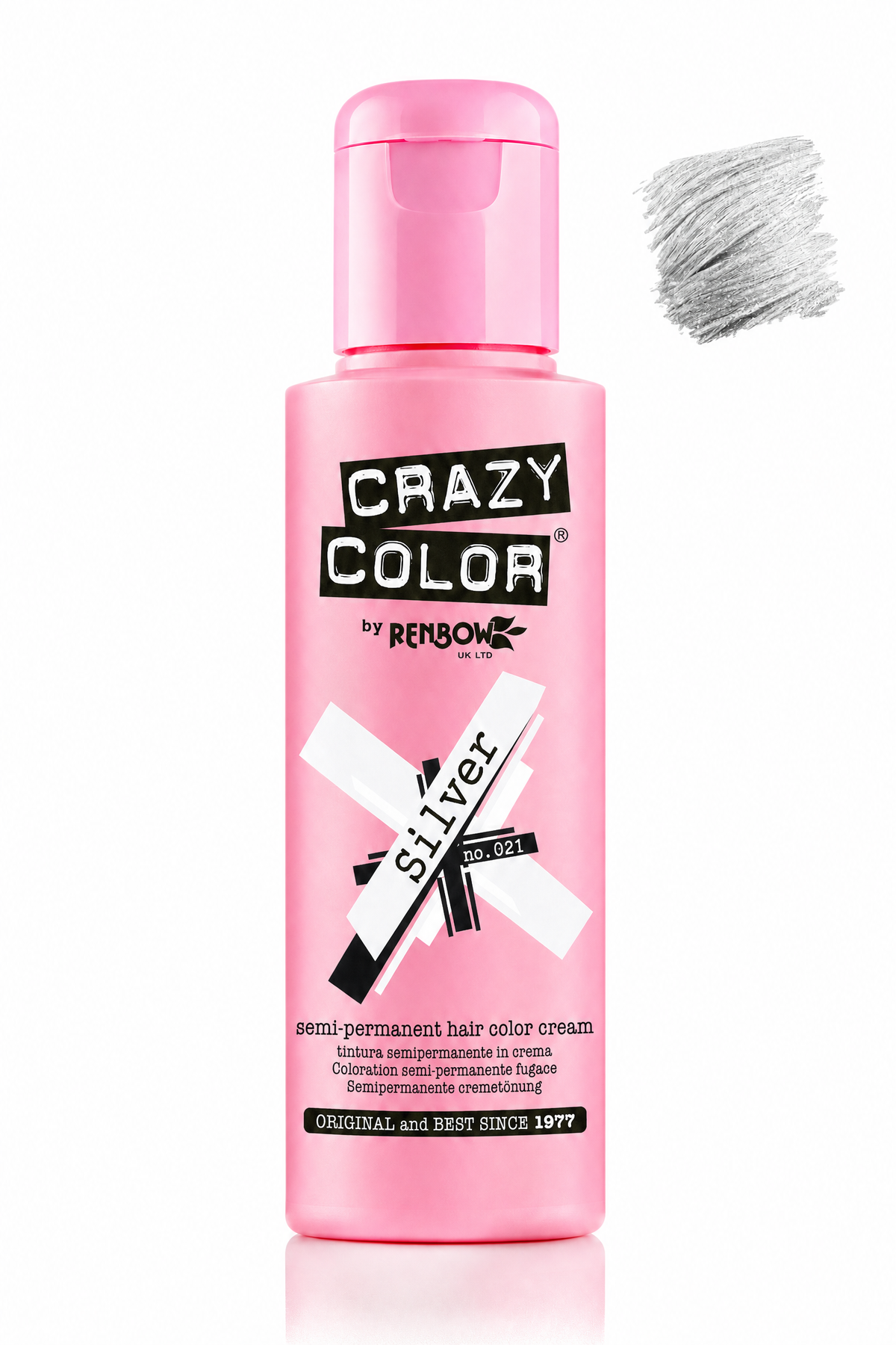 Crazy Colour Silver semi-permanent hair colour, 100ml