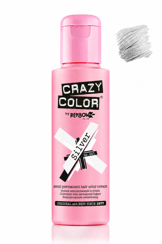 Crazy Colour Silver semi-permanent hair colour, 100ml