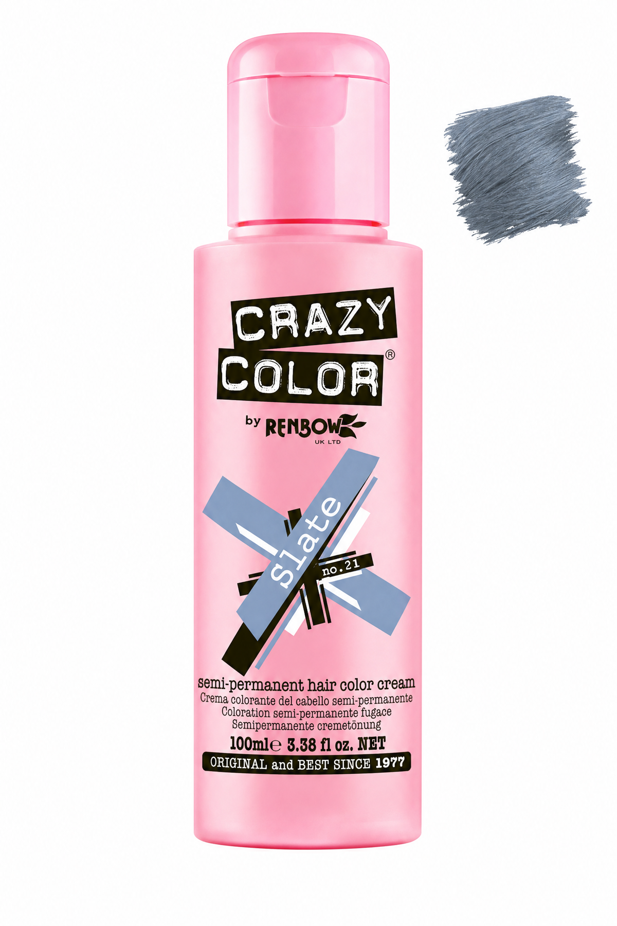 Crazy Colour Slate semi-permanent hair colour, 100ml