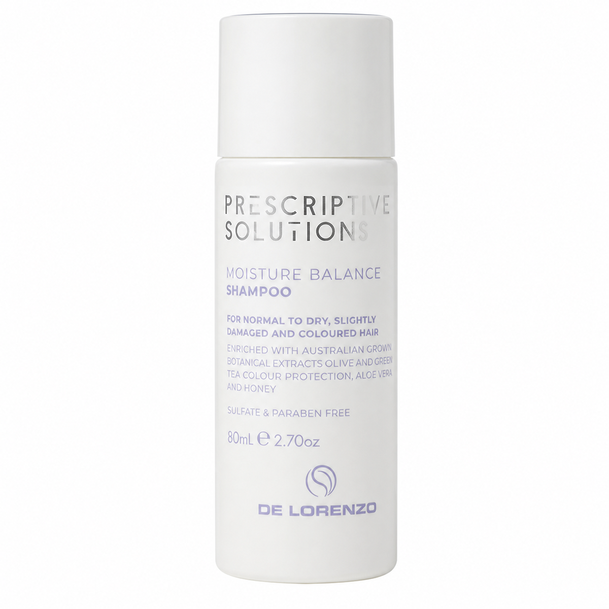 De Lorenzo PRESCRIPTIVE SOLUTIONS Moisture Balance Shampoo 80mL — professional hair care product