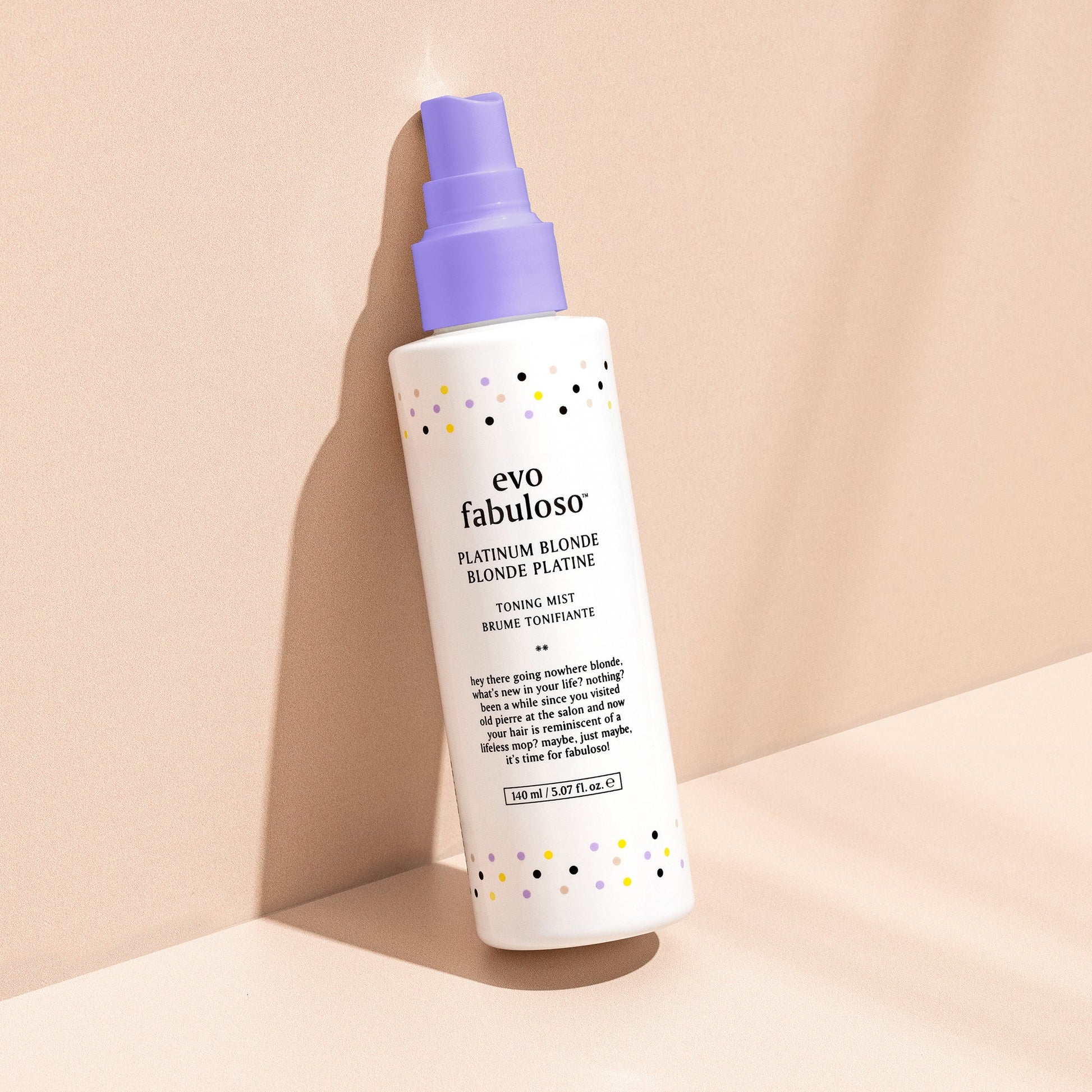 evo Fabuloso Platinum Blonde Toning Mist 140ml - Image 3