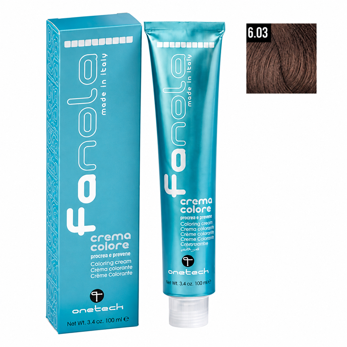 Fanola Color Professional Colouring Cream 100ml – Shade 6.03 Warm Dark Blonde