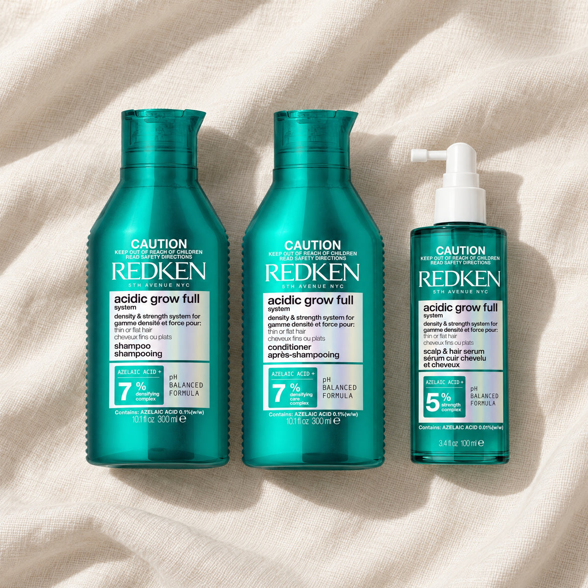 Redken Acidic Grow System Trio (Shampoo, Conditioner & Serum)