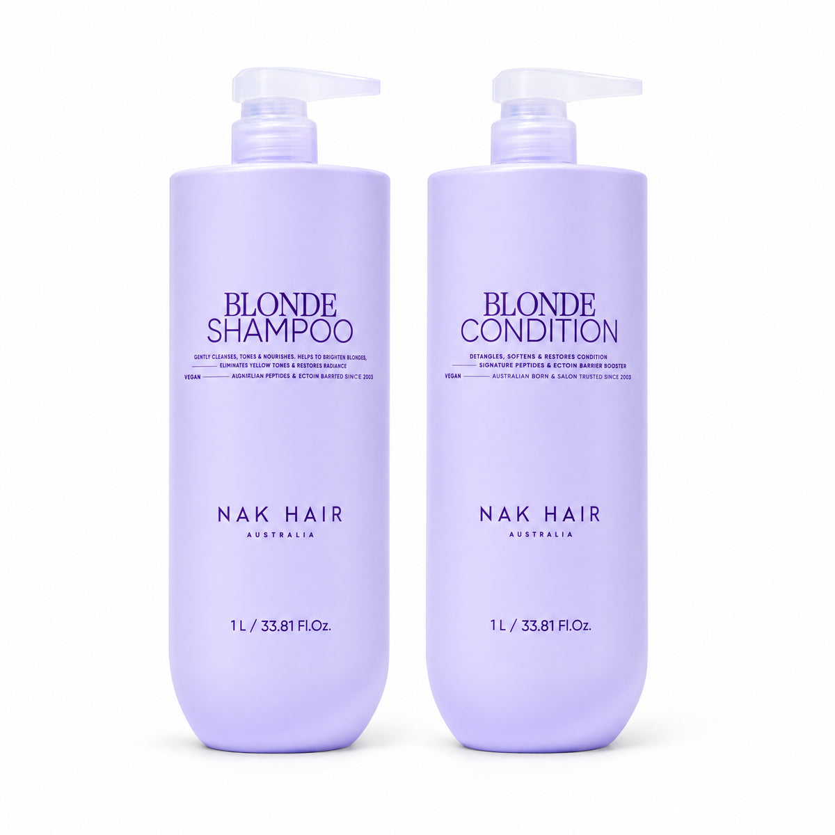 NAK Blonde Shampoo & Conditioner 1L Duo