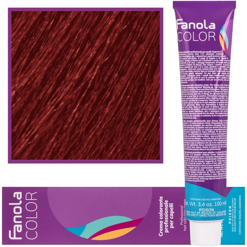 Fanola Color Professional Colouring Cream 100ml – Shade 7.6 Medium Red Blonde